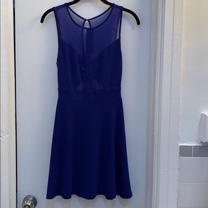 Silence+Noise Blue Fit&Flare Dress Size S